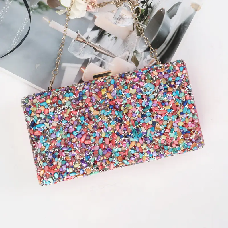 Red Leopard Print Women's Evening Clutch Bag — feature 3