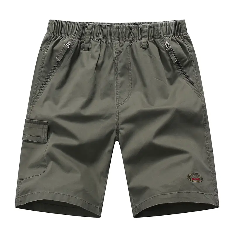Men Cotton Shorts Grey Loose Casual Half-Length - Image 2