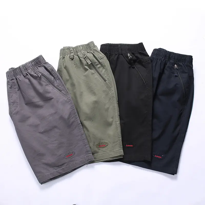 Men Cotton Shorts Grey Loose Casual Half-Length - Image 6