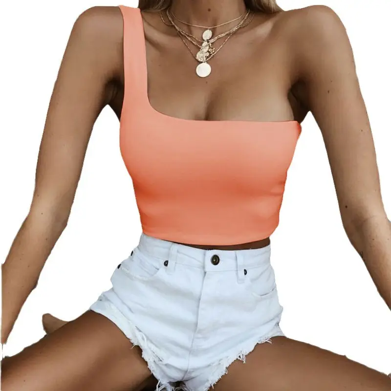 Women's Green One-Shoulder Camisole Non-Wired Chest Wrap