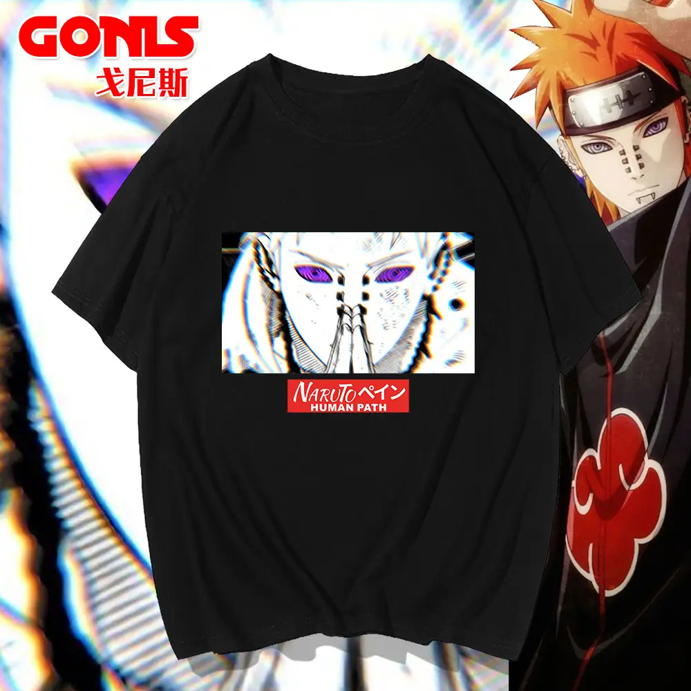 Naruto Anime Star T-Shirt Red Loose Fit Men Women Summer - Image 6