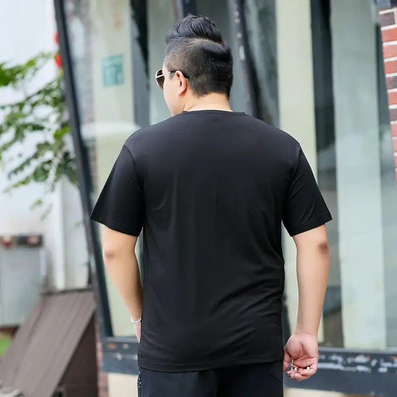Bi Meng Embroidered Fat Man T-Shirt V-Neck - Image 3