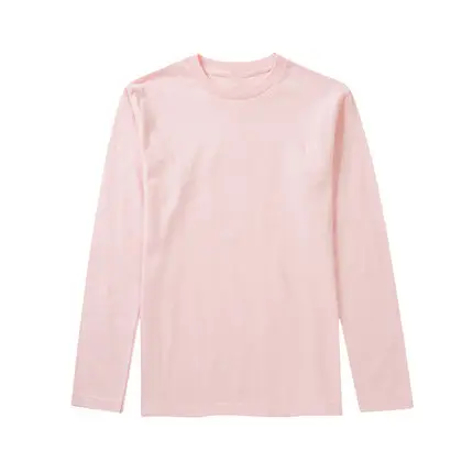 Black Cotton Long Sleeve Crewneck T-Shirt 250g - Image 2