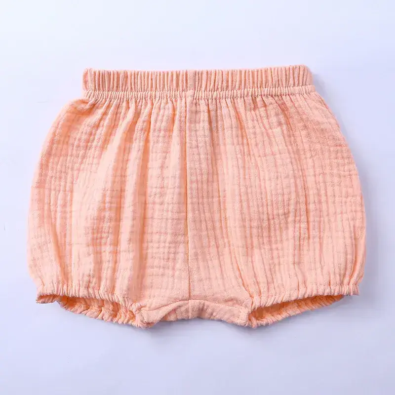 2025 Summer Kids Shorts Orange Elastic Waist - Image 7