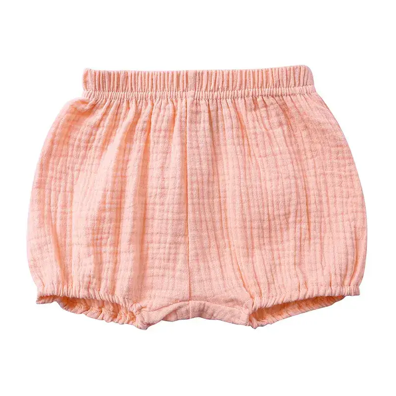 2025 Summer Kids Shorts Orange Elastic Waist - Image 4
