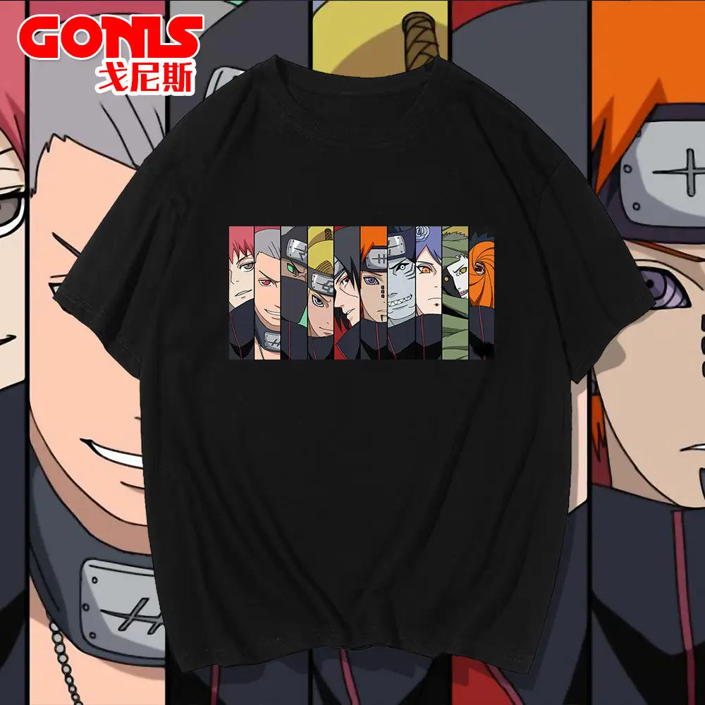 Naruto Men's Red Loose Cotton Summer T-Shirt - Image 6