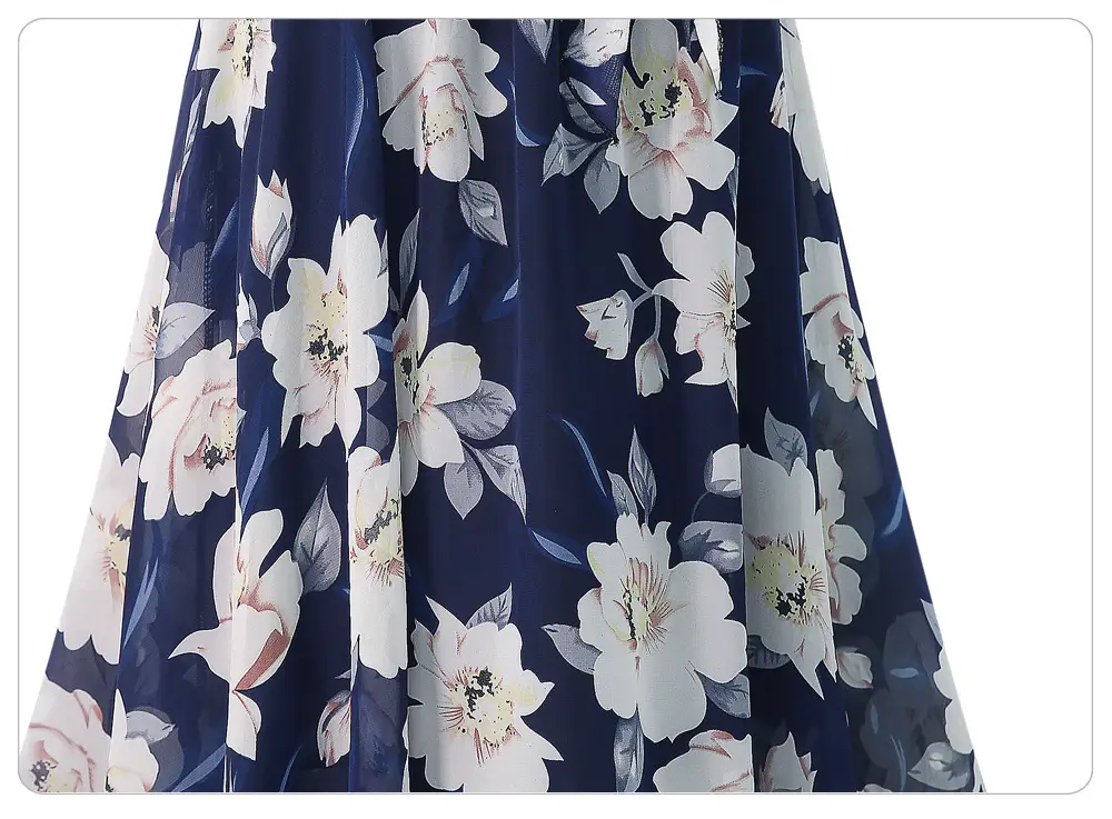 Floral Chiffon Skirt Large Size European Style — feature 10