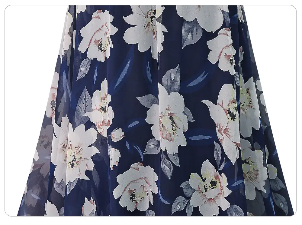 Floral Chiffon Skirt Large Size European Style — feature 13