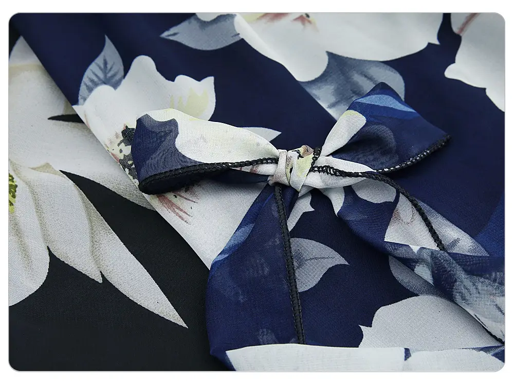 Floral Chiffon Skirt Large Size European Style — feature 8