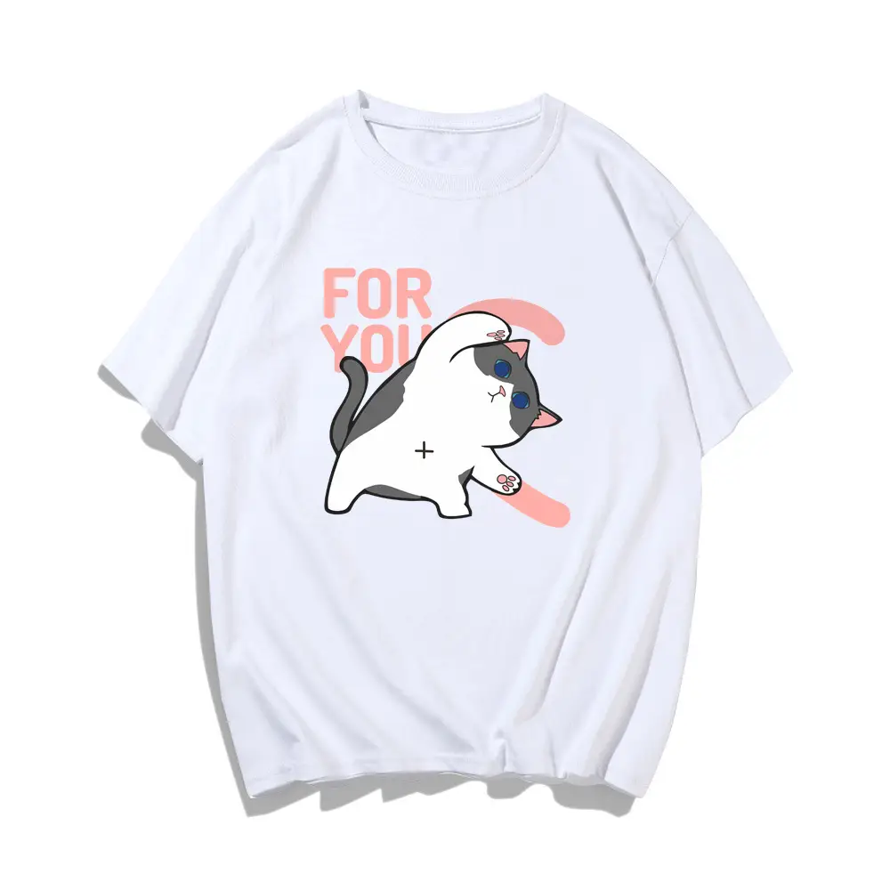 Men Women Summer Cartoon Cats Dogs Cotton T-Shirt Green - Image 22