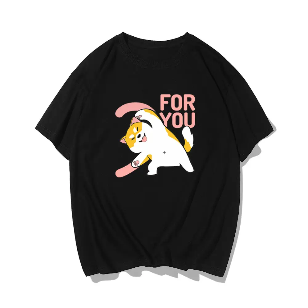 Men Women Summer Cartoon Cats Dogs Cotton T-Shirt Green - Image 23