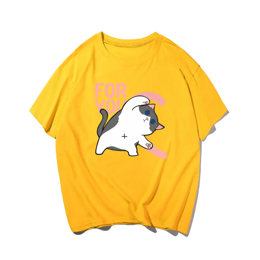 Men Women Summer Cartoon Cats Dogs Cotton T-Shirt Green - Image 24