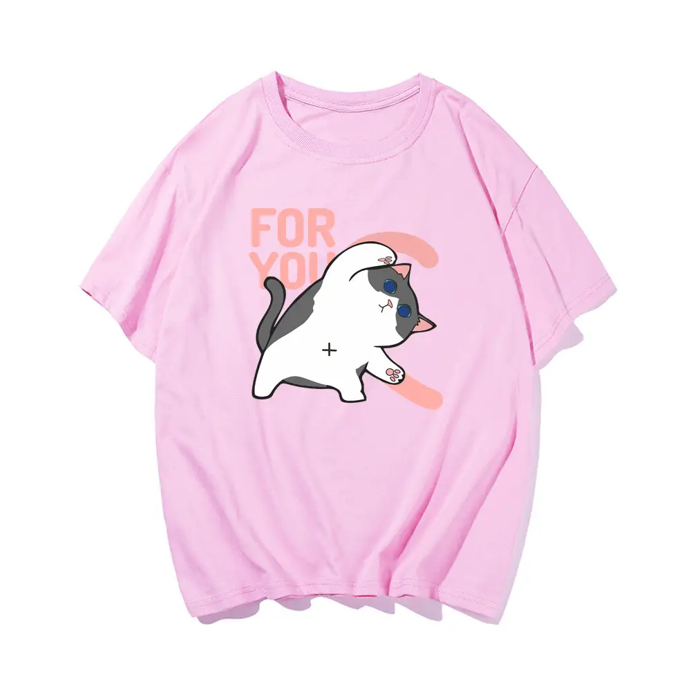 Men Women Summer Cartoon Cats Dogs Cotton T-Shirt Green - Image 10