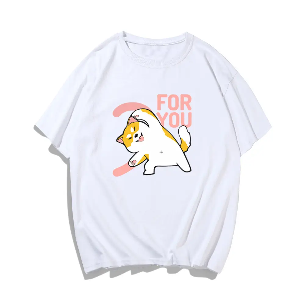 Men Women Summer Cartoon Cats Dogs Cotton T-Shirt Green - Image 17