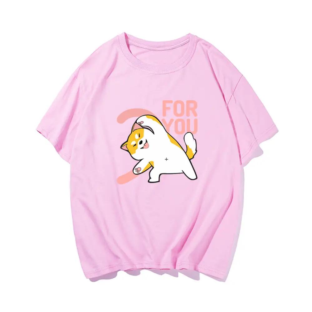 Men Women Summer Cartoon Cats Dogs Cotton T-Shirt Green - Image 19