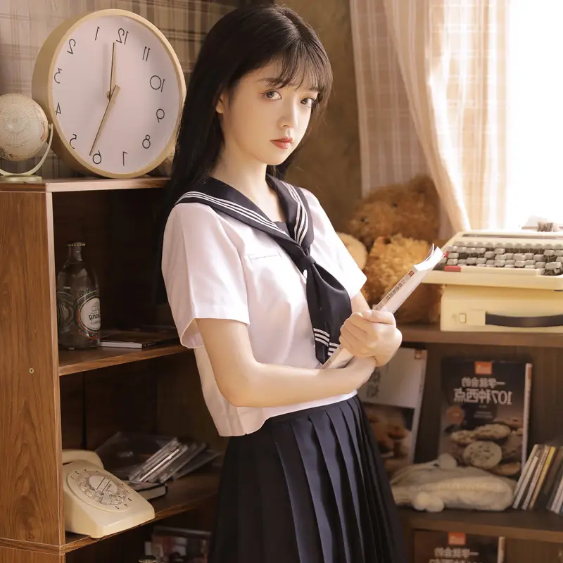 Japanese Style Sailor Suit for Girls School Uniform