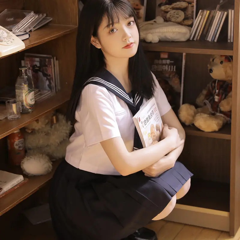 Japanese Style Sailor Suit for Girls School Uniform