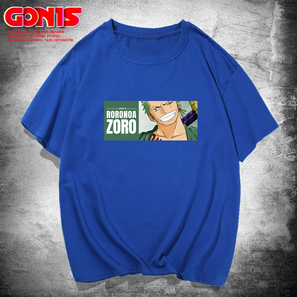 Y One Piece Zoro Printed Black T-Shirt