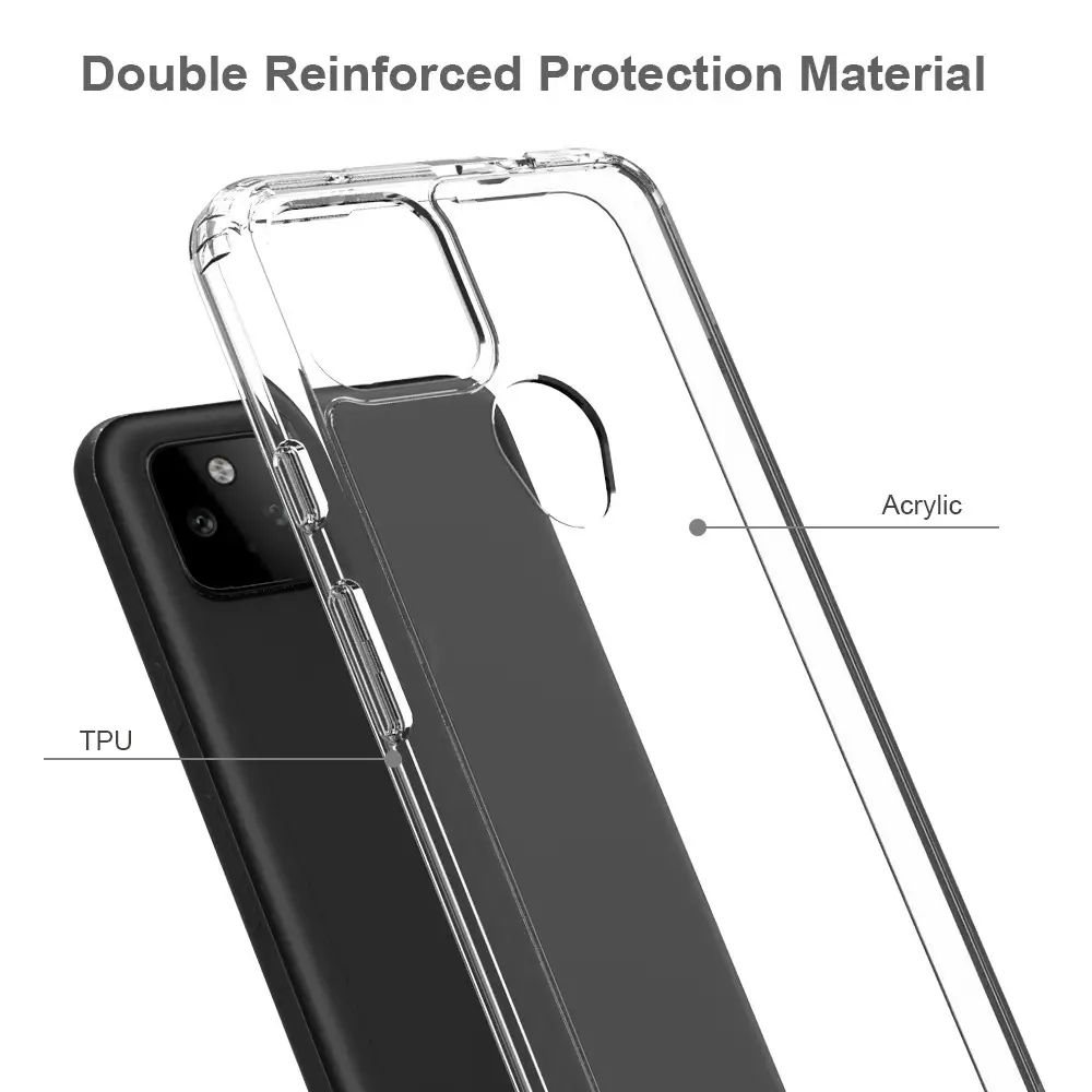 Google Pixel 5a 4a 5G 6a 7a 8a 9a Pro Phone Case Transparent Acrylic Drop Resistant — feature 5