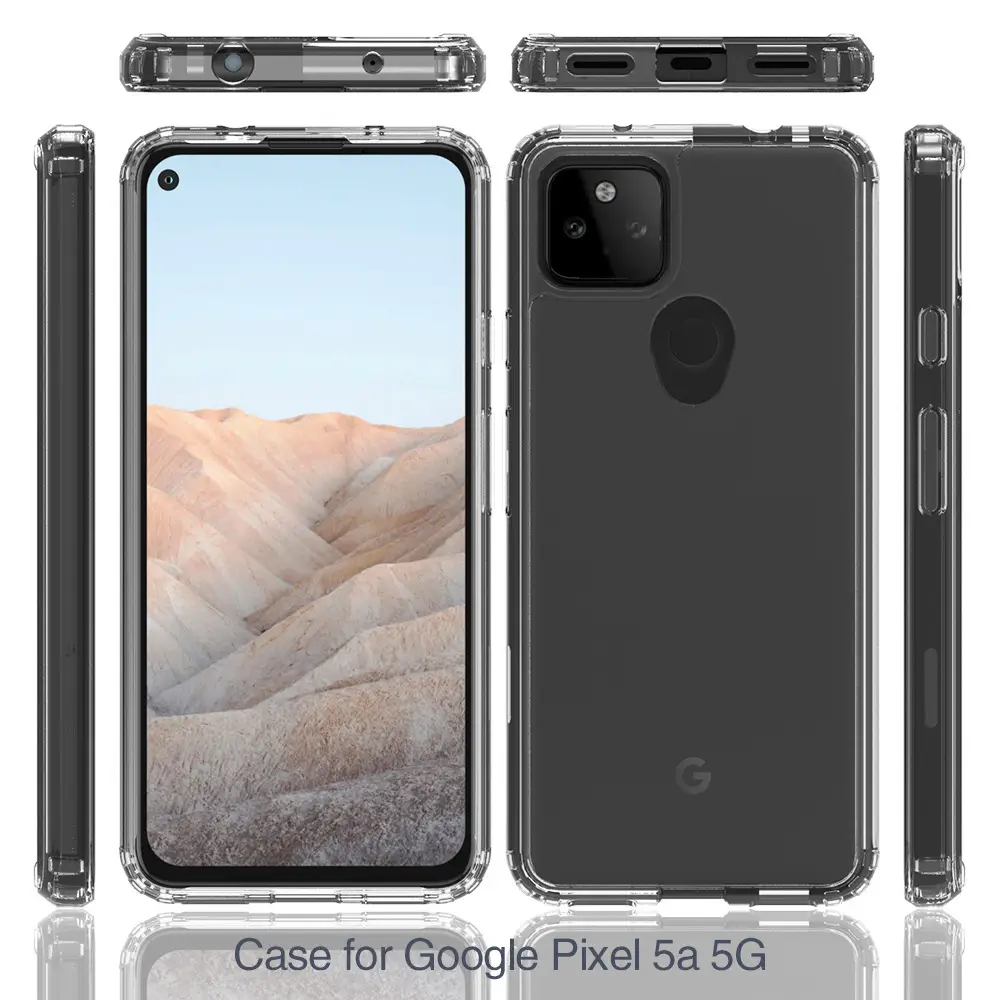 Google Pixel 5a 4a 5G 6a 7a 8a 9a Pro Phone Case Transparent Acrylic Drop Resistant