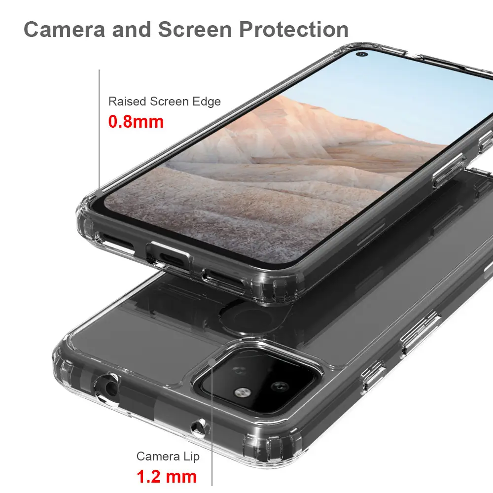 Google Pixel 5a 4a 5G 6a 7a 8a 9a Pro Phone Case Transparent Acrylic Drop Resistant — feature 7