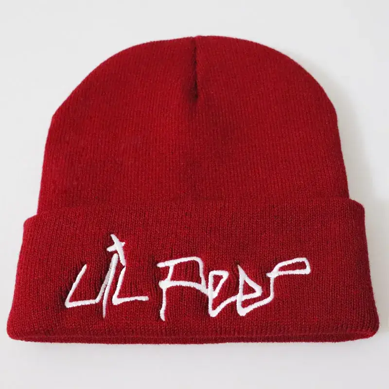 Pink Embroidered Girl's Ski Hat with Love Lil Peep Design - Image 6