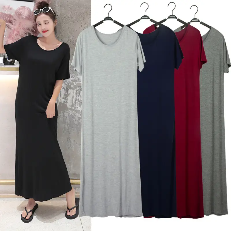 Summer Korean Style Women's Dress Long Dress Long Sleeve