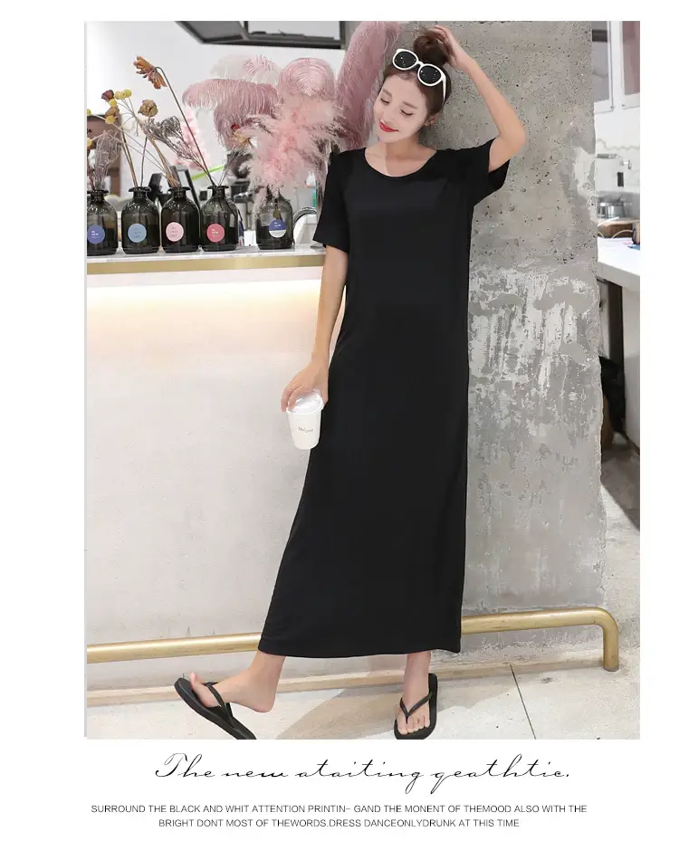 Summer Korean Style Women's Dress Long Dress Long Sleeve — feature 10