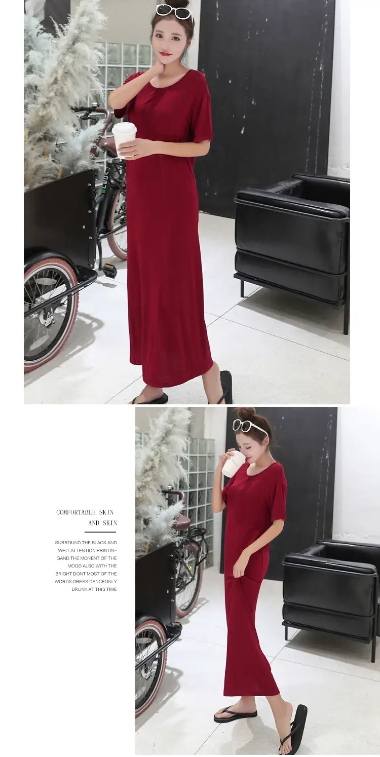 Summer Korean Style Women's Dress Long Dress Long Sleeve — feature 12