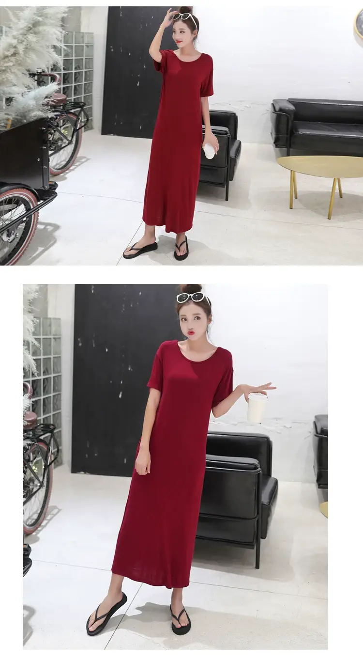 Summer Korean Style Women's Dress Long Dress Long Sleeve — feature 15