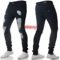 Men's Tight Denim Leggings Blue White Wash - Image 2
