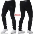Men's Tight Denim Leggings Blue White Wash - Image 3