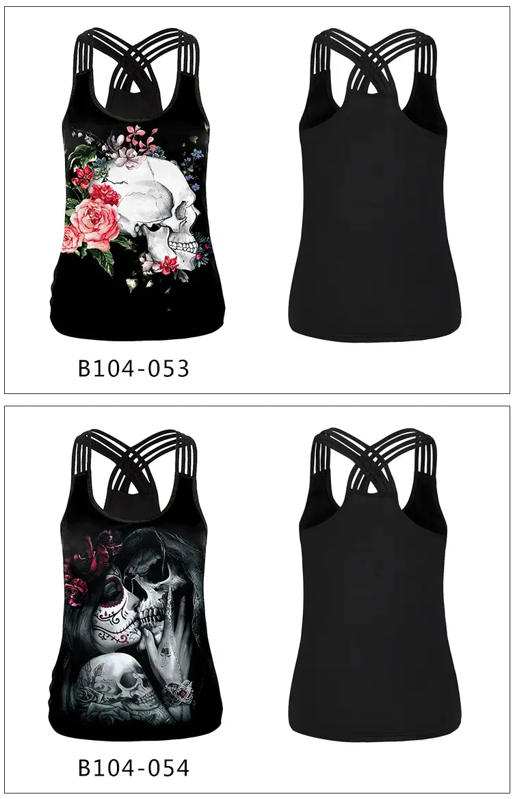 3D Horror Skull Digital Printed Vest Halloween 2024 — feature 8