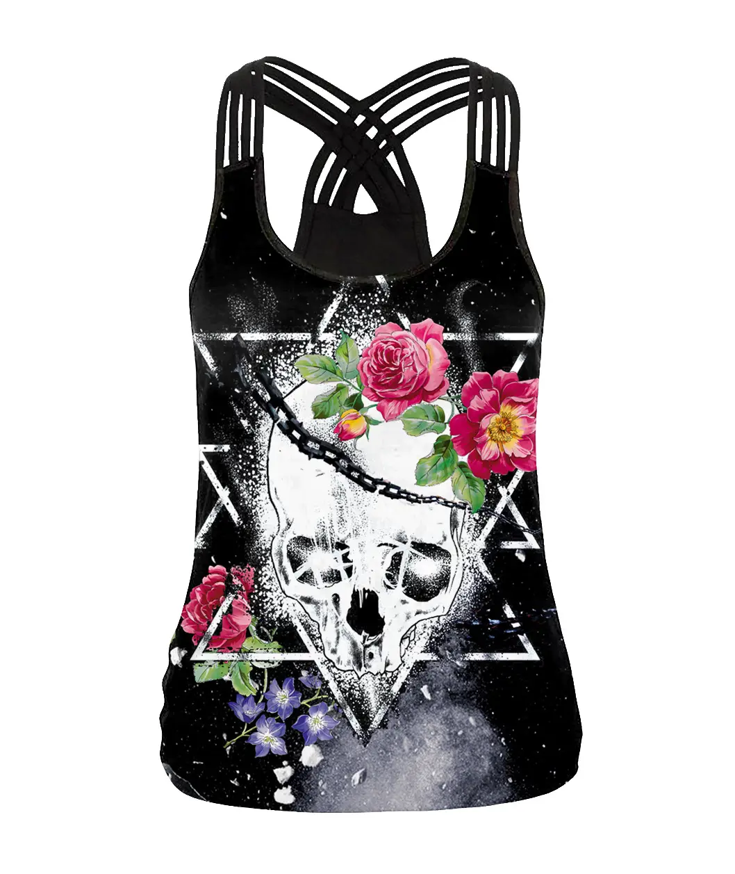 3D Horror Skull Digital Printed Vest Halloween 2024 - Image 2