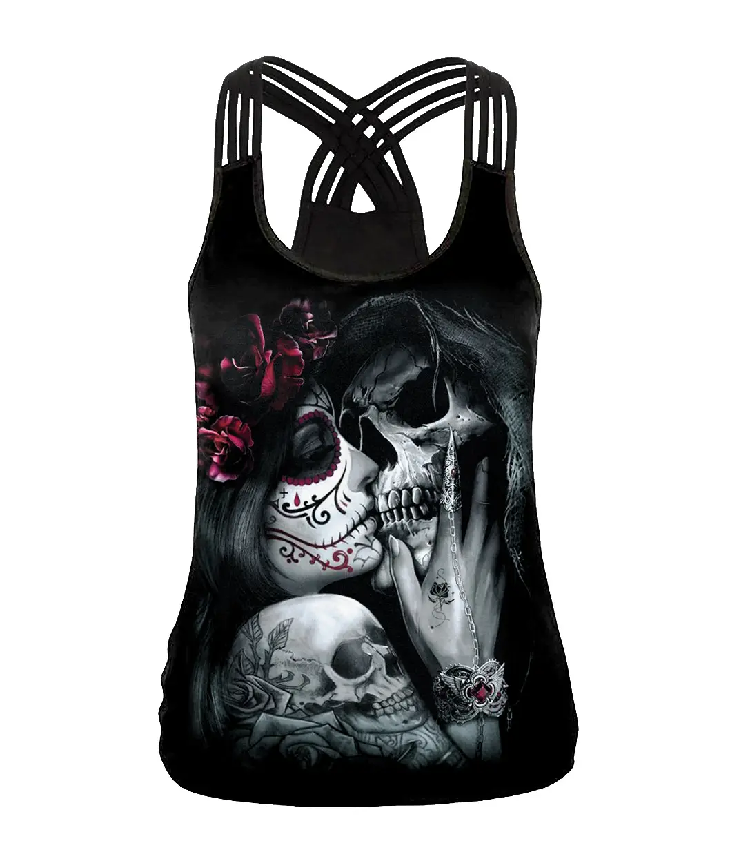 3D Horror Skull Digital Printed Vest Halloween 2024 - Image 4