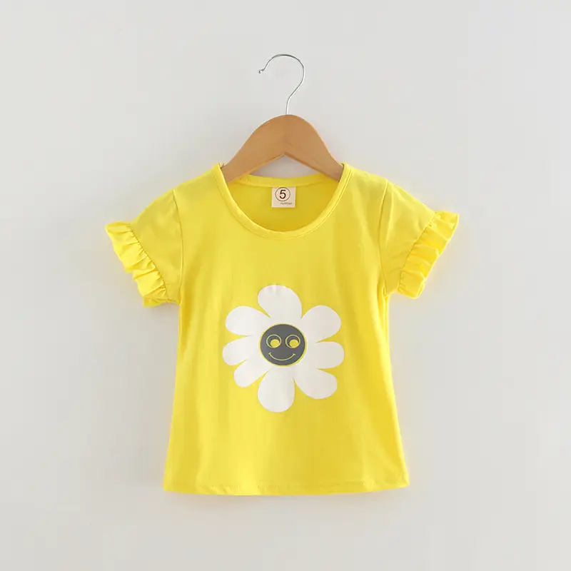 Girls Floral T-Shirt White Short Sleeve 2026 - Image 2