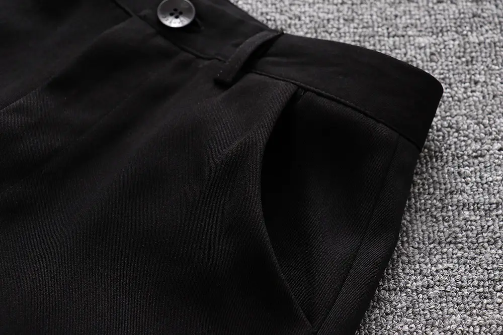 Black School Uniform Shorts for Girls Women - Image 4