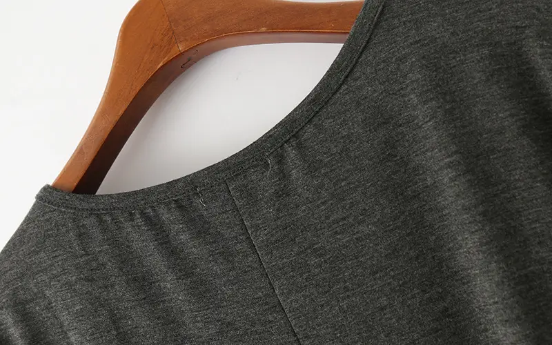 2018 New Modal Irregular Loose T-Shirt Women Plus Size Brown — feature 12