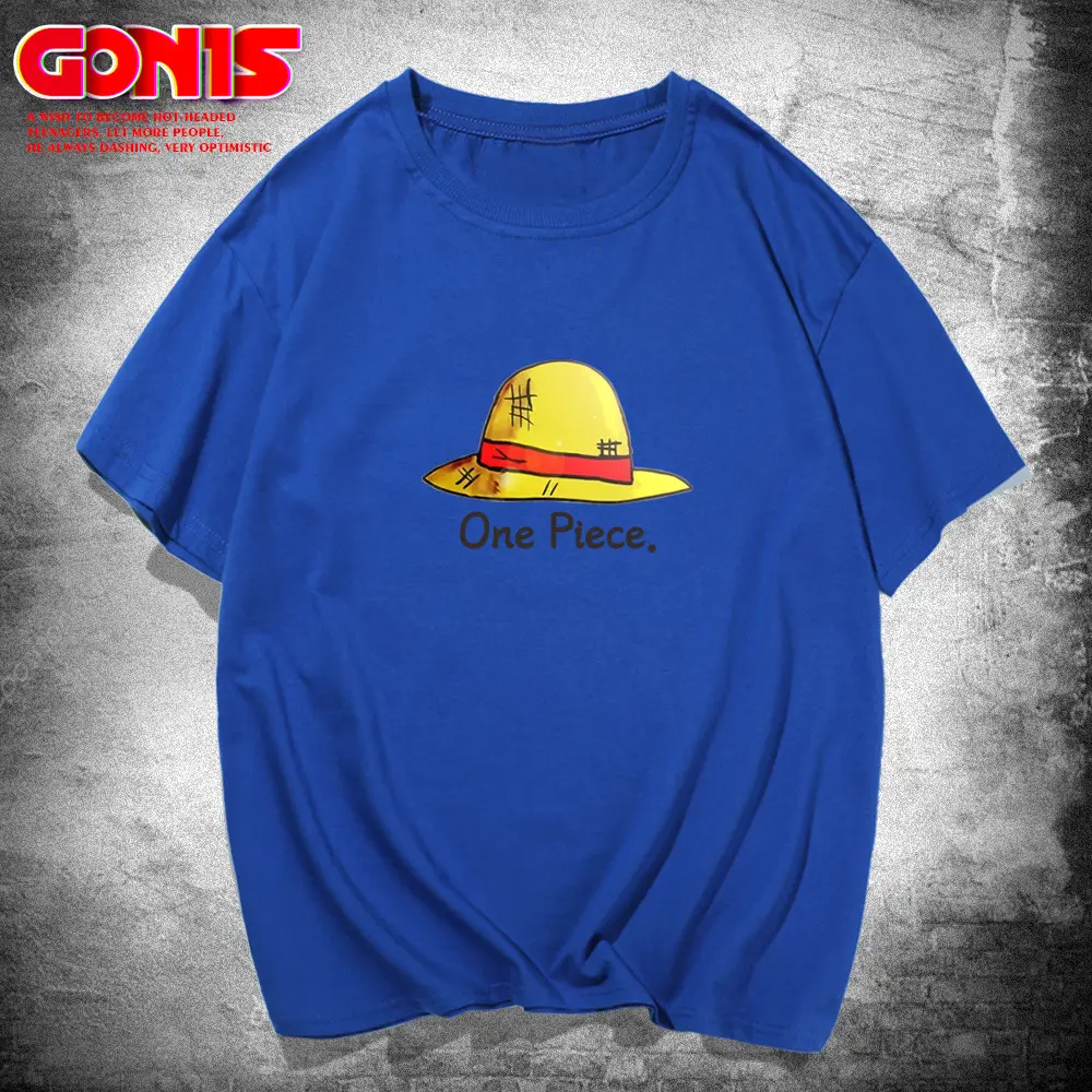 Men Women Blue One Piece T-Shirt Summer Loose Cotton - Image 11