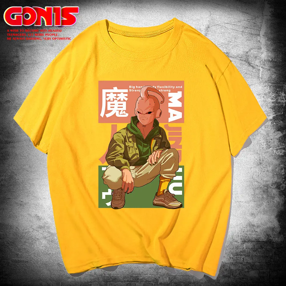 Y Dragon Ball Anime T-Shirt for Men White Loose Sleeve
