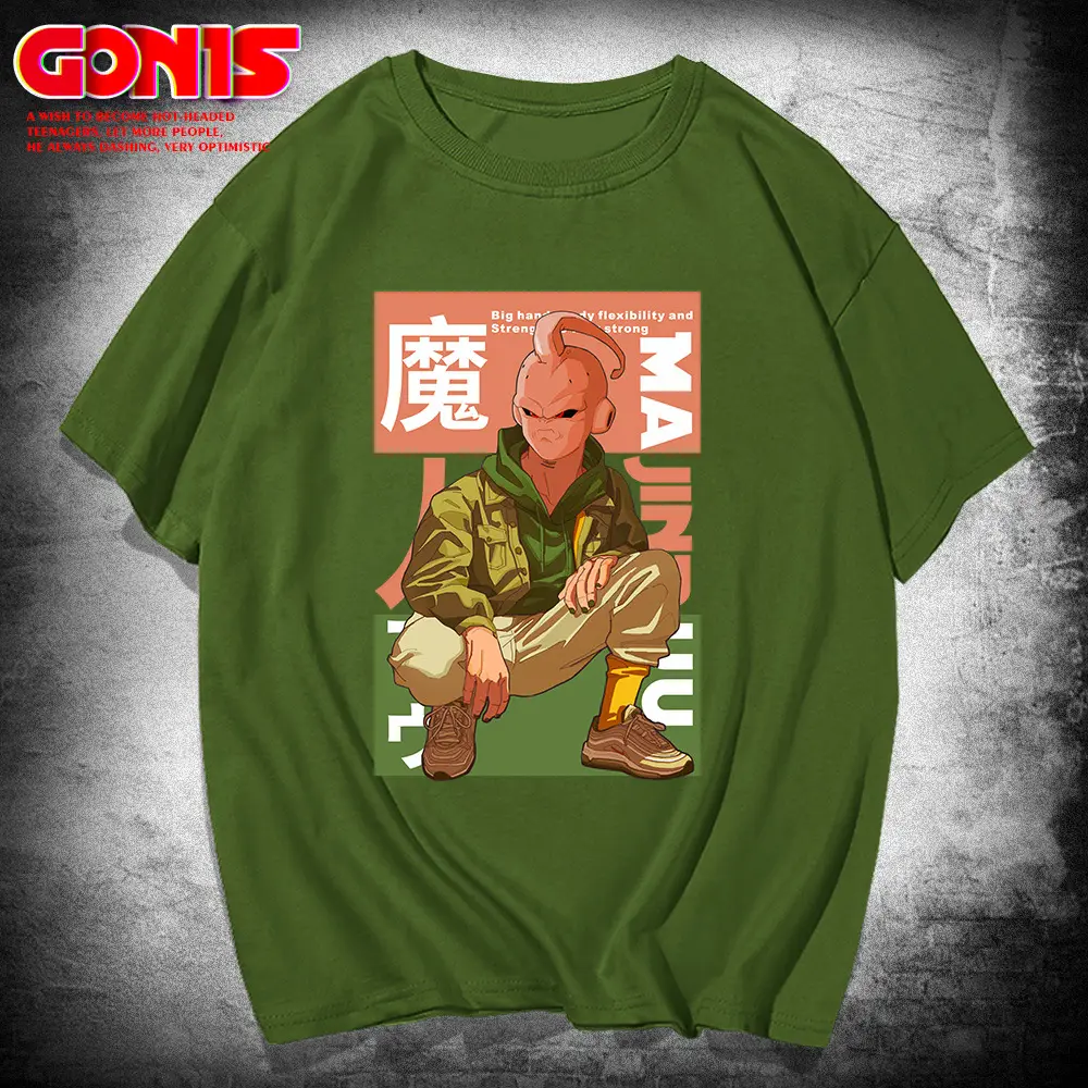Y Dragon Ball Anime T-Shirt for Men White Loose Sleeve