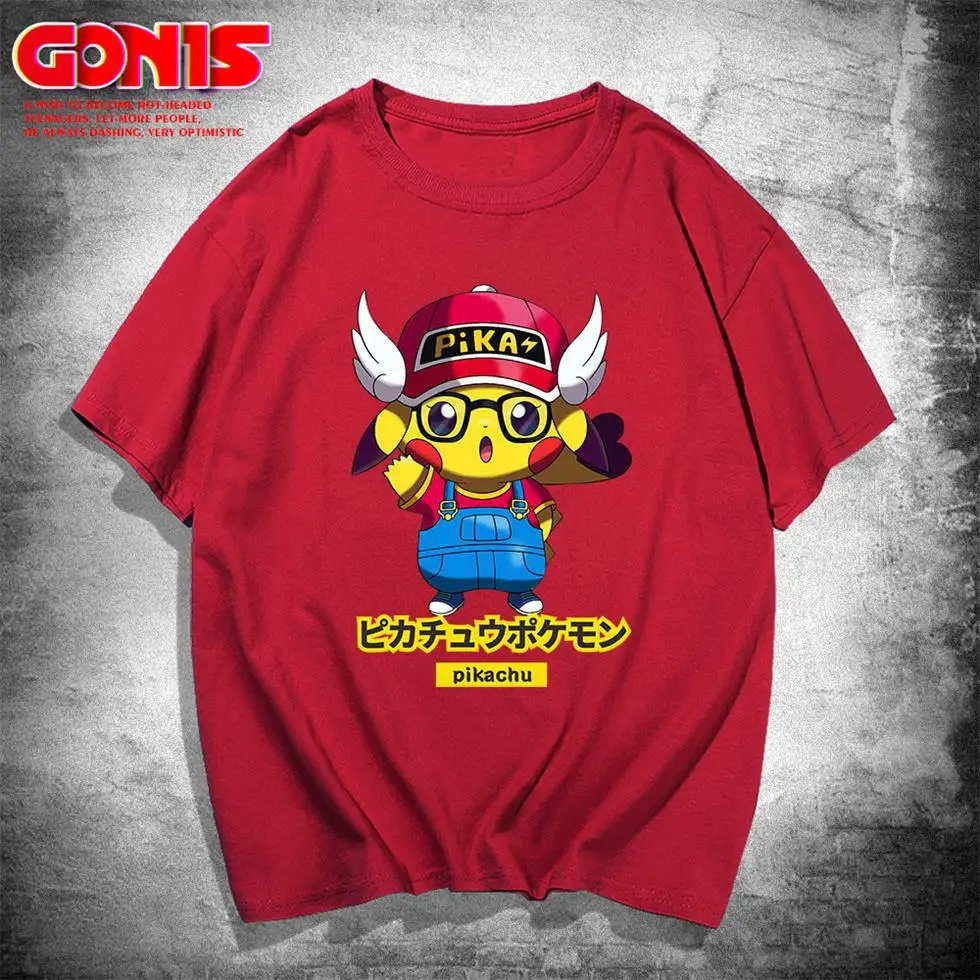 Y Pikachu T-Shirt Red Loose Large Size
