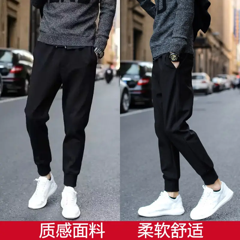 Men Black 3-Stripes Casual Track Pants - Image 8