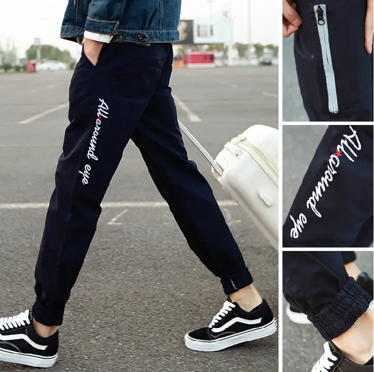 Men Black 3-Stripes Casual Track Pants - Image 10