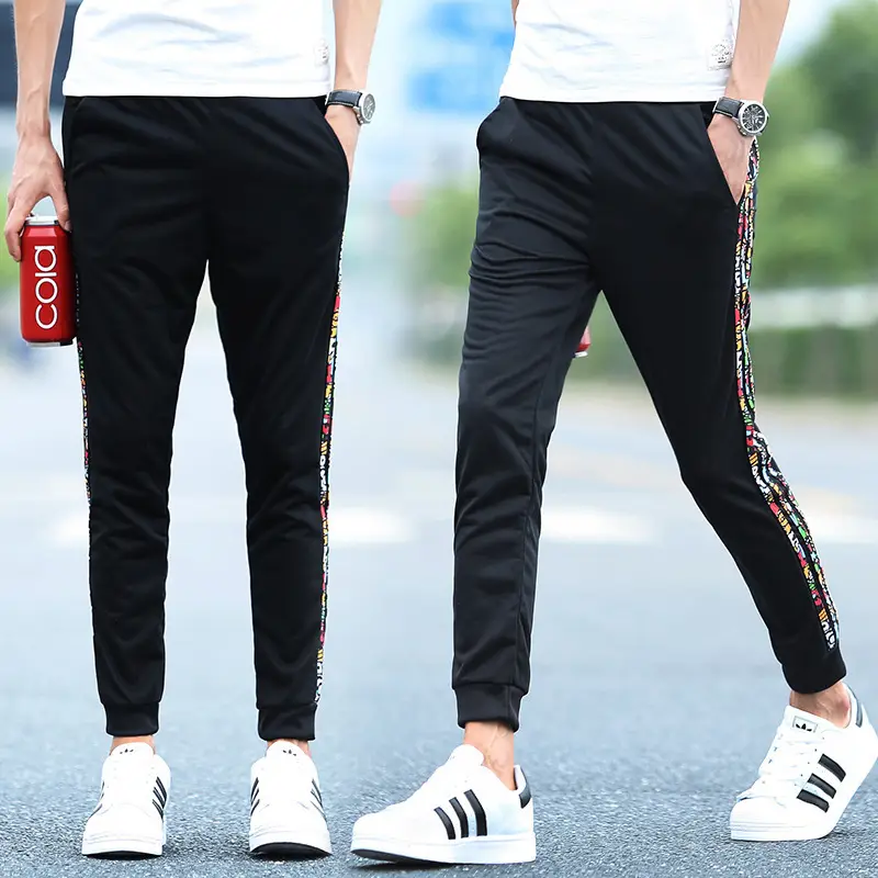 Men Black 3-Stripes Casual Track Pants - Image 3