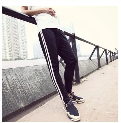 Men Black 3-Stripes Casual Track Pants - Image 4