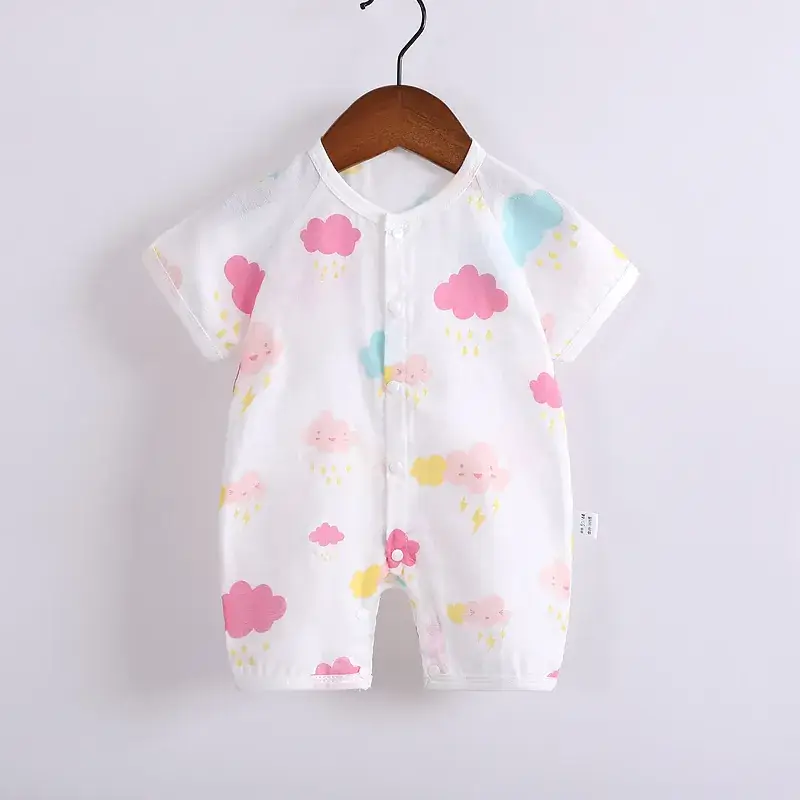 Cotton Printed Jumpsuit for Newborn Summer Lightweight - Image 4