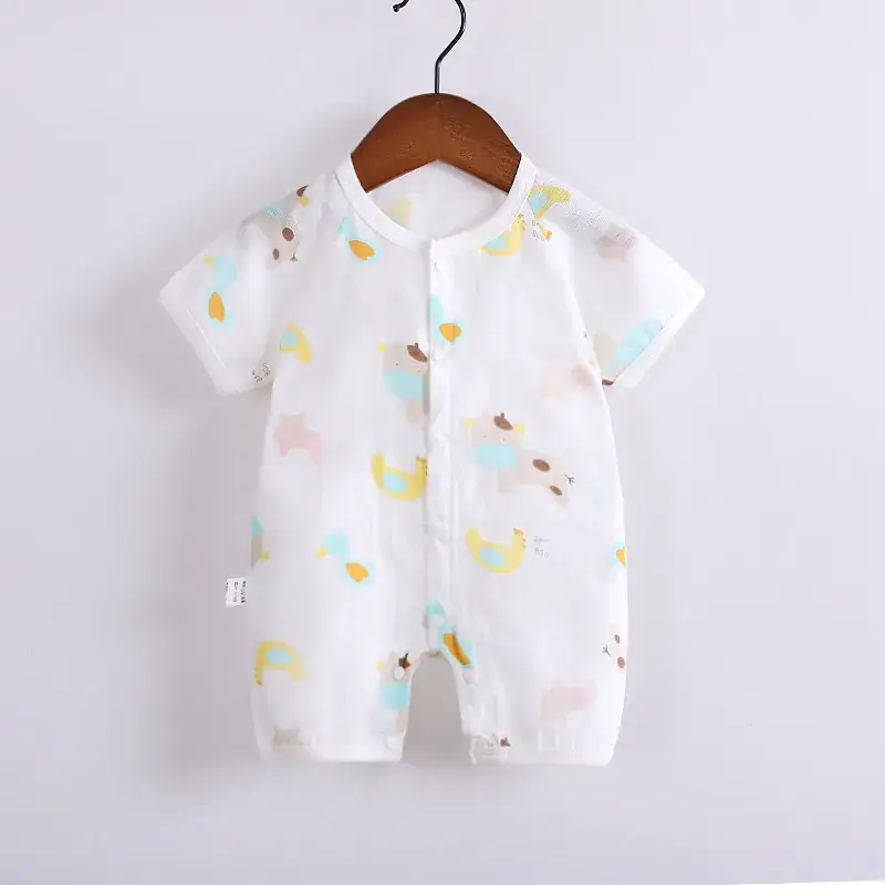 Cotton Printed Jumpsuit for Newborn Summer Lightweight - Image 2