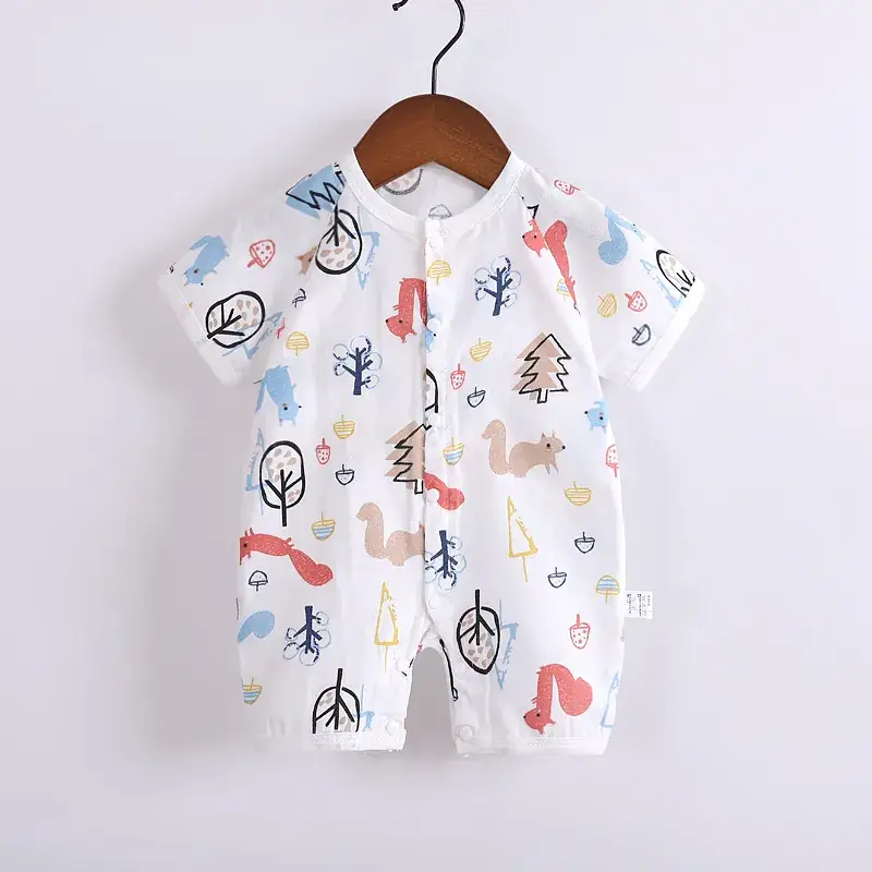 Cotton Printed Jumpsuit for Newborn Summer Lightweight - Image 5