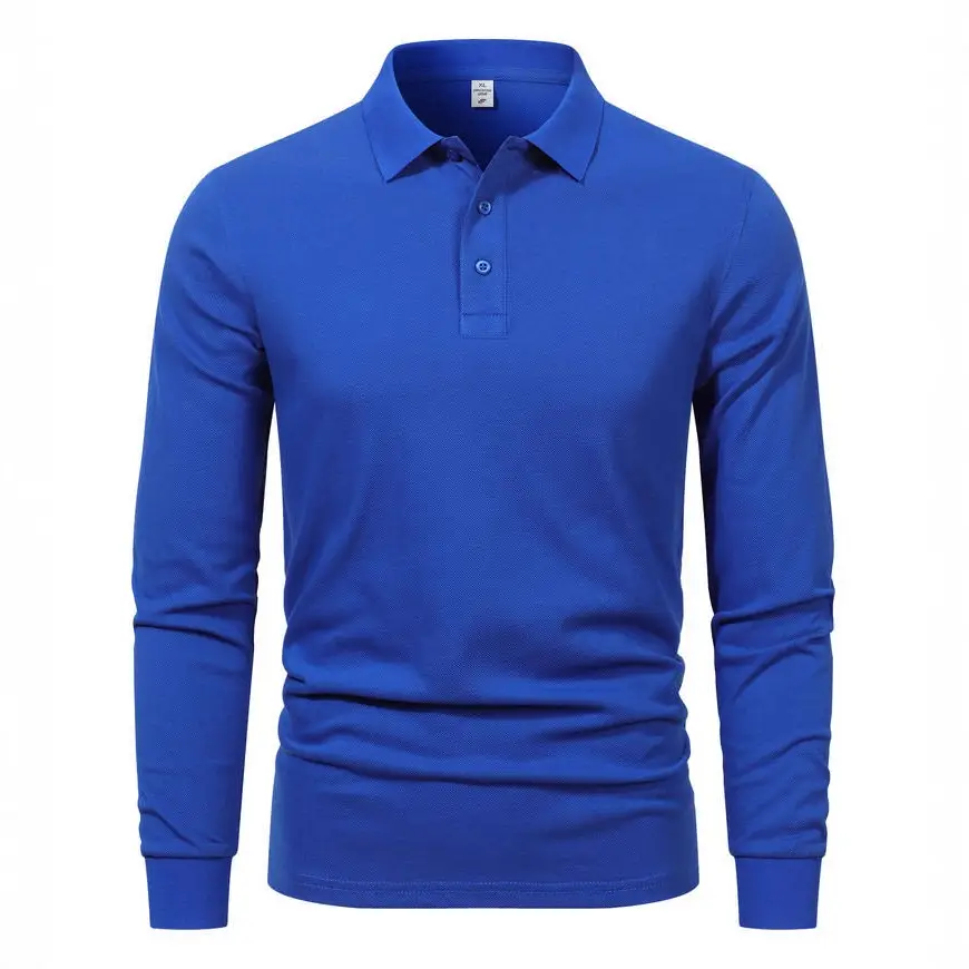 Men Red Polo Shirt with Collar Embroidery - Image 9
